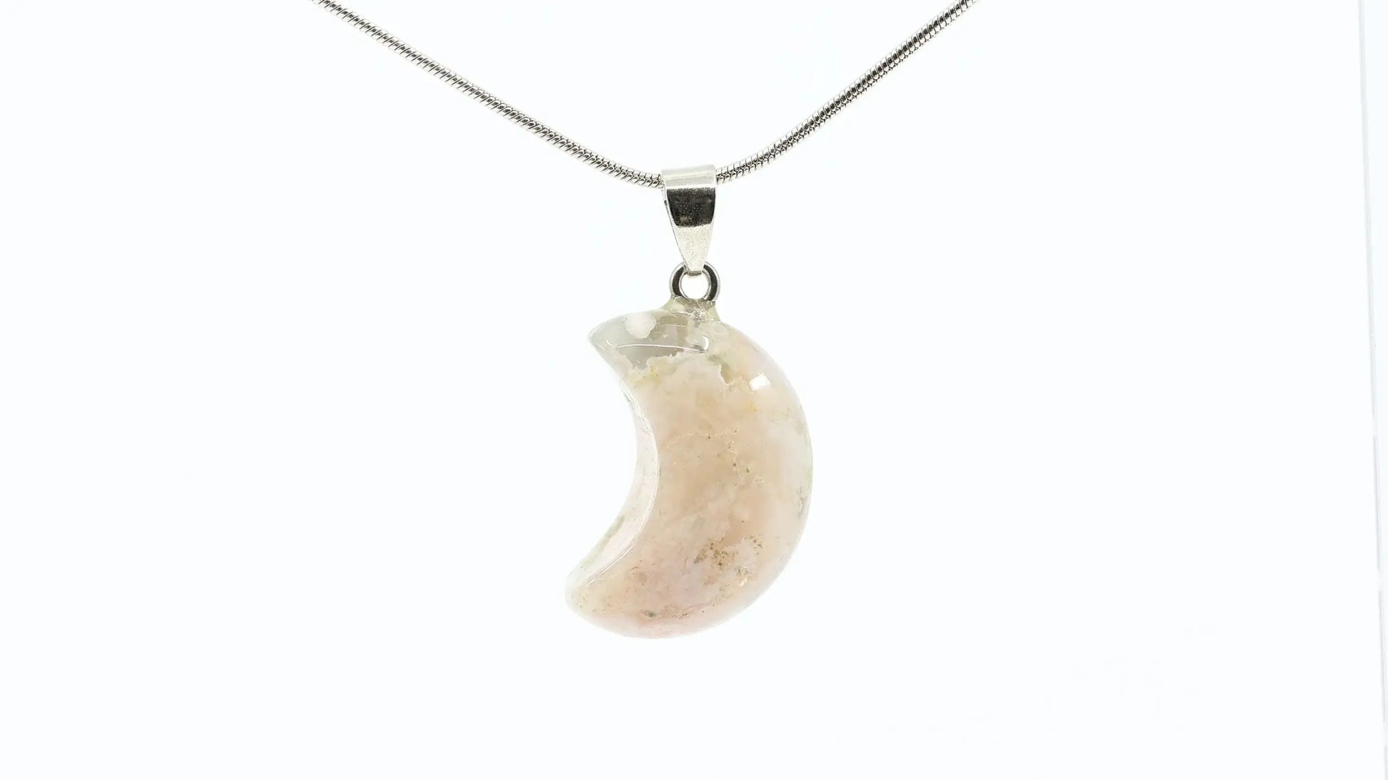 Crystal Pendant Necklace-Morganite Gems