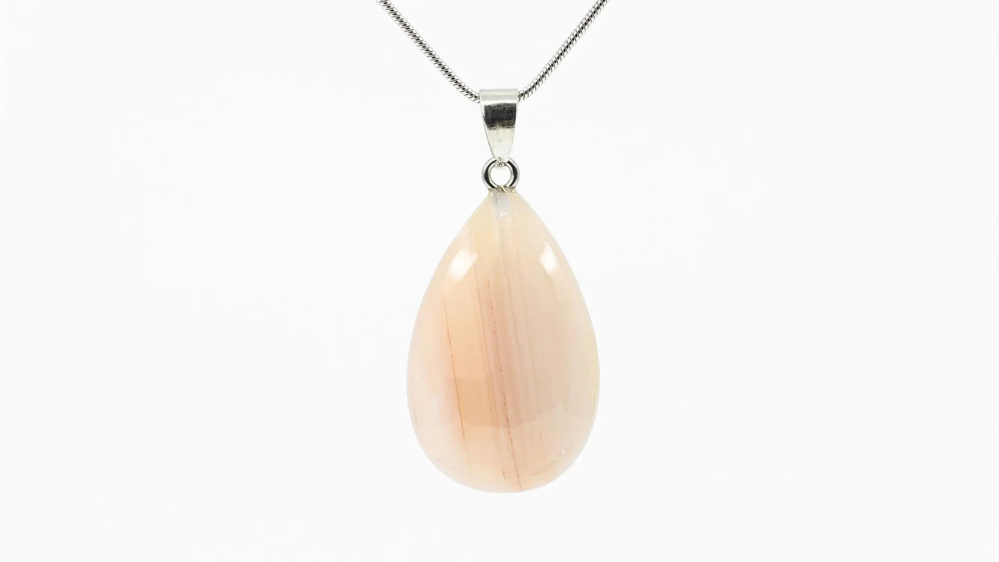 Crystal Pendant Necklace-Morganite Gems