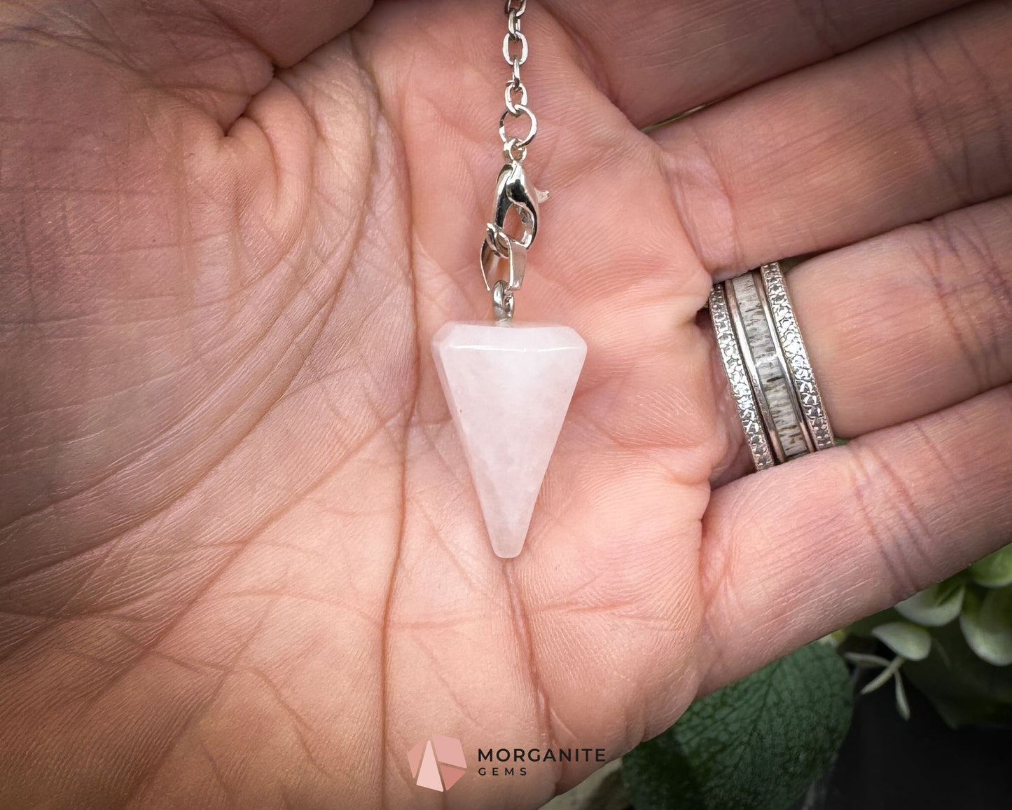 Crystal Pendulums for Energy Work Divination & Spiritual Guidance | Mini & Regular Sizes - Rose Quartz Mini
