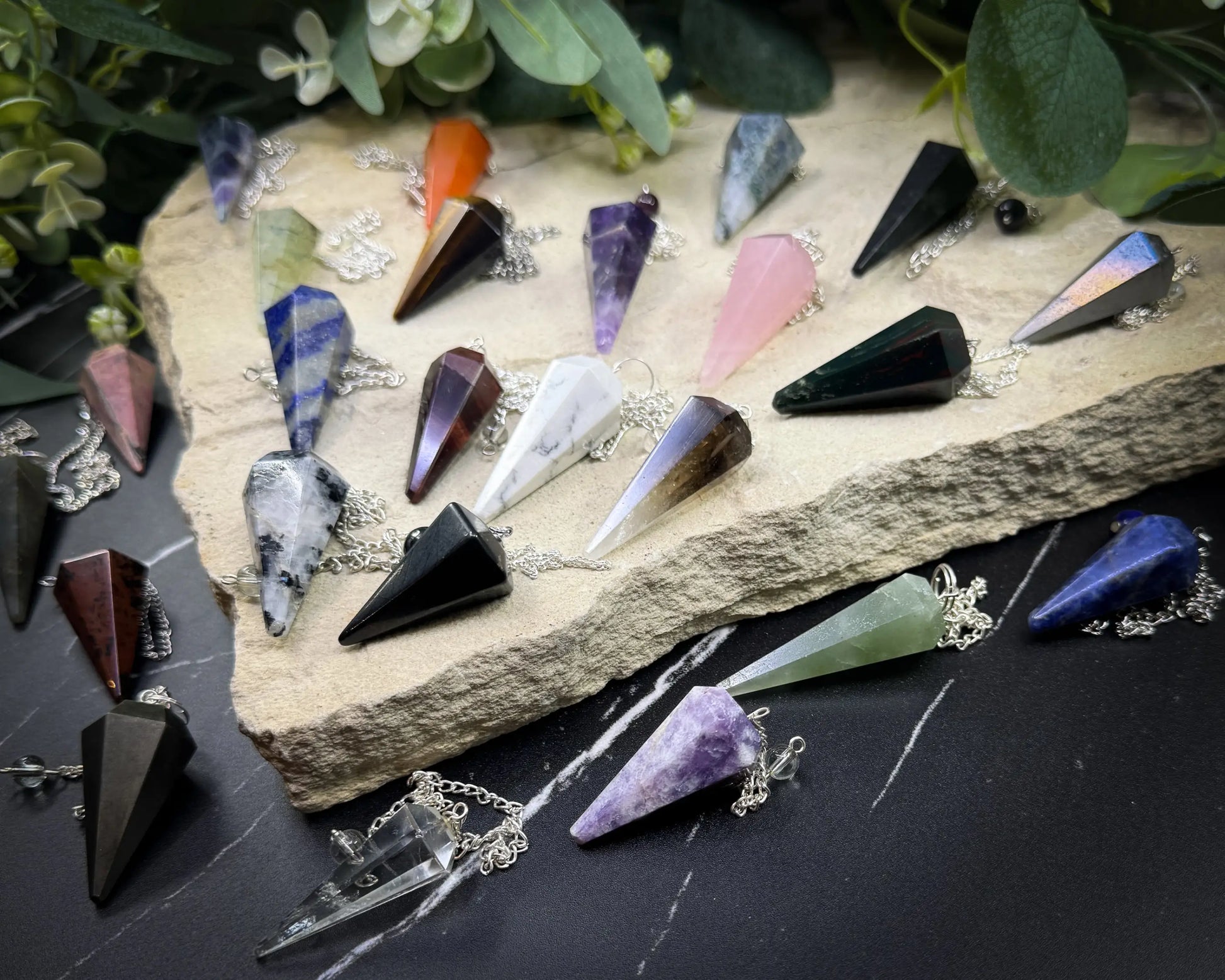 Crystal Pendulums for Energy Work Divination & Spiritual Guidance | Mini & Regular Sizes - Metaphysical Crystals