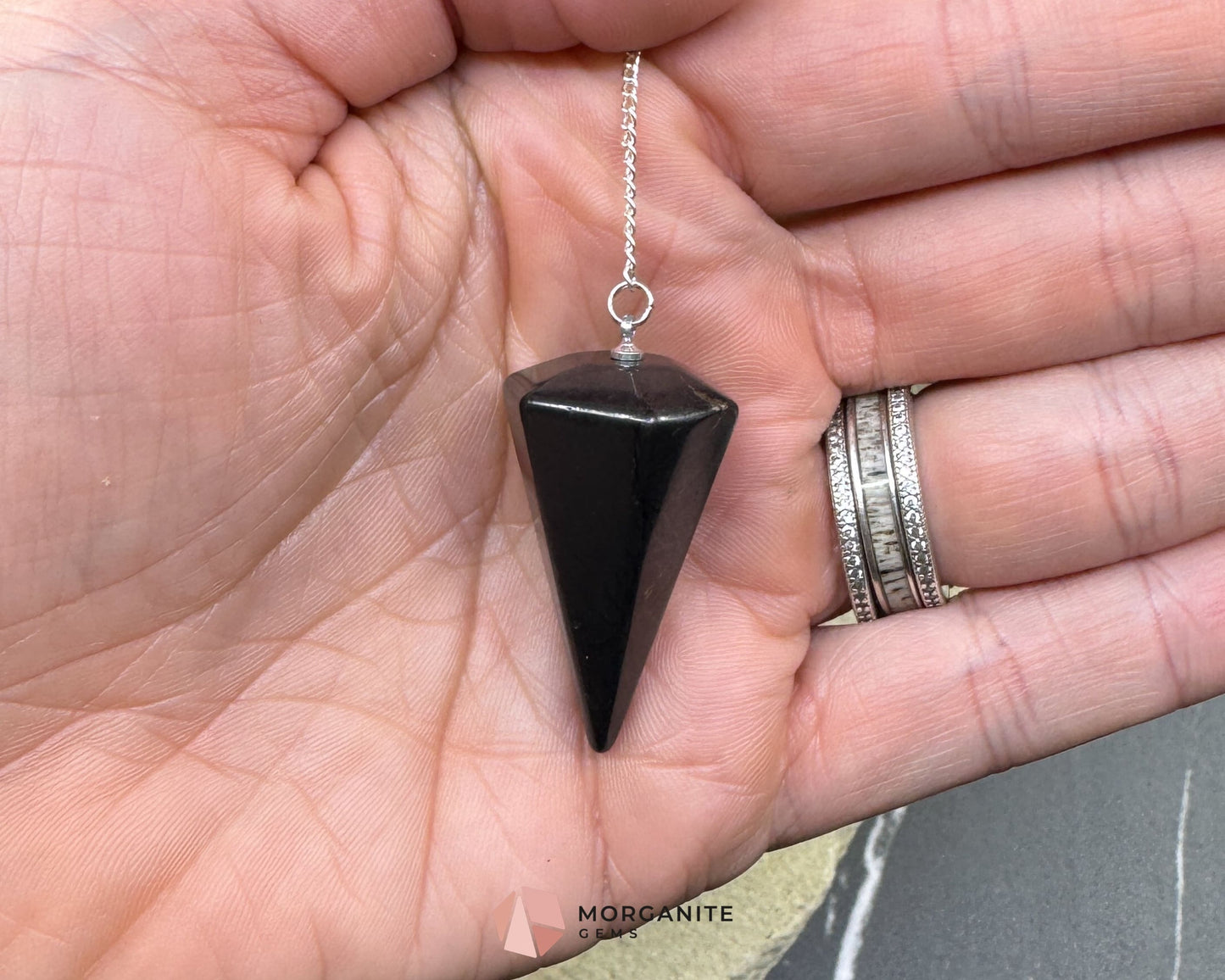 Crystal Pendulums for Energy Work Divination & Spiritual Guidance | Mini & Regular Sizes - Shungite - Metaphysical