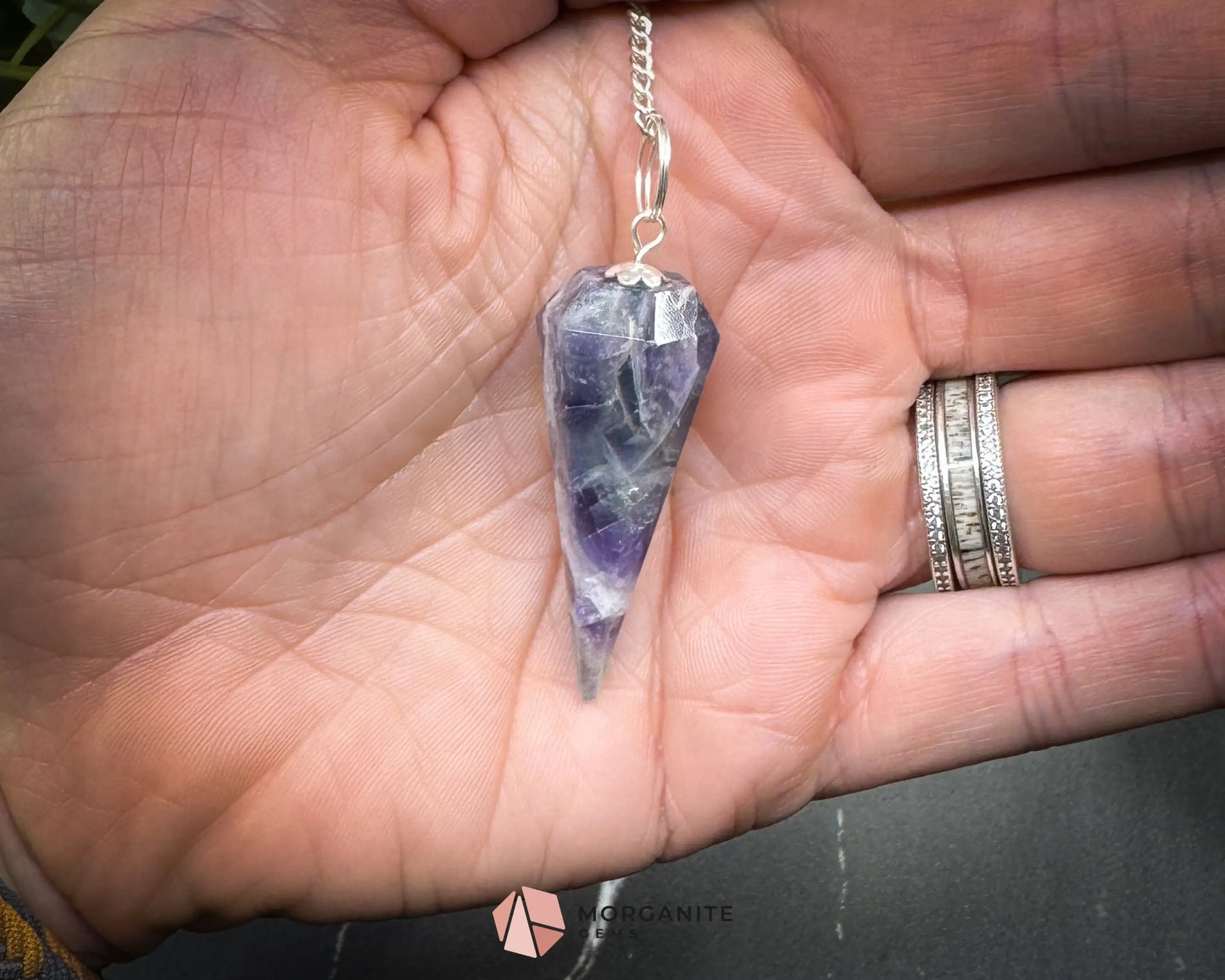 Crystal Pendulums for Energy Work Divination & Spiritual Guidance | Mini & Regular Sizes - Fluorite - Metaphysical