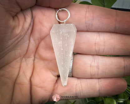 Crystal Pendulums for Energy Work Divination & Spiritual Guidance | Mini & Regular Sizes - Selenite - Metaphysical