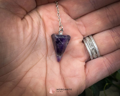 Crystal Pendulums for Energy Work Divination & Spiritual Guidance | Mini & Regular Sizes - Amethyst Mini - Metaphysical