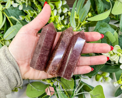 Crystal Towers/Points 3-4 Inch - Strawberry Quartz - Metaphysical Crystals