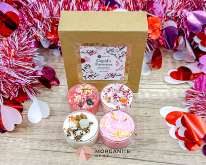 Cupid’s Favorites Tea Light Set | Flirty Valentine Soy Tea Lights | Pink & Red Gift Set - Container Candles