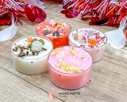 Cupid’s Favorites Tea Light Set | Flirty Valentine Soy Tea Lights | Pink & Red Gift Set - Container Candles