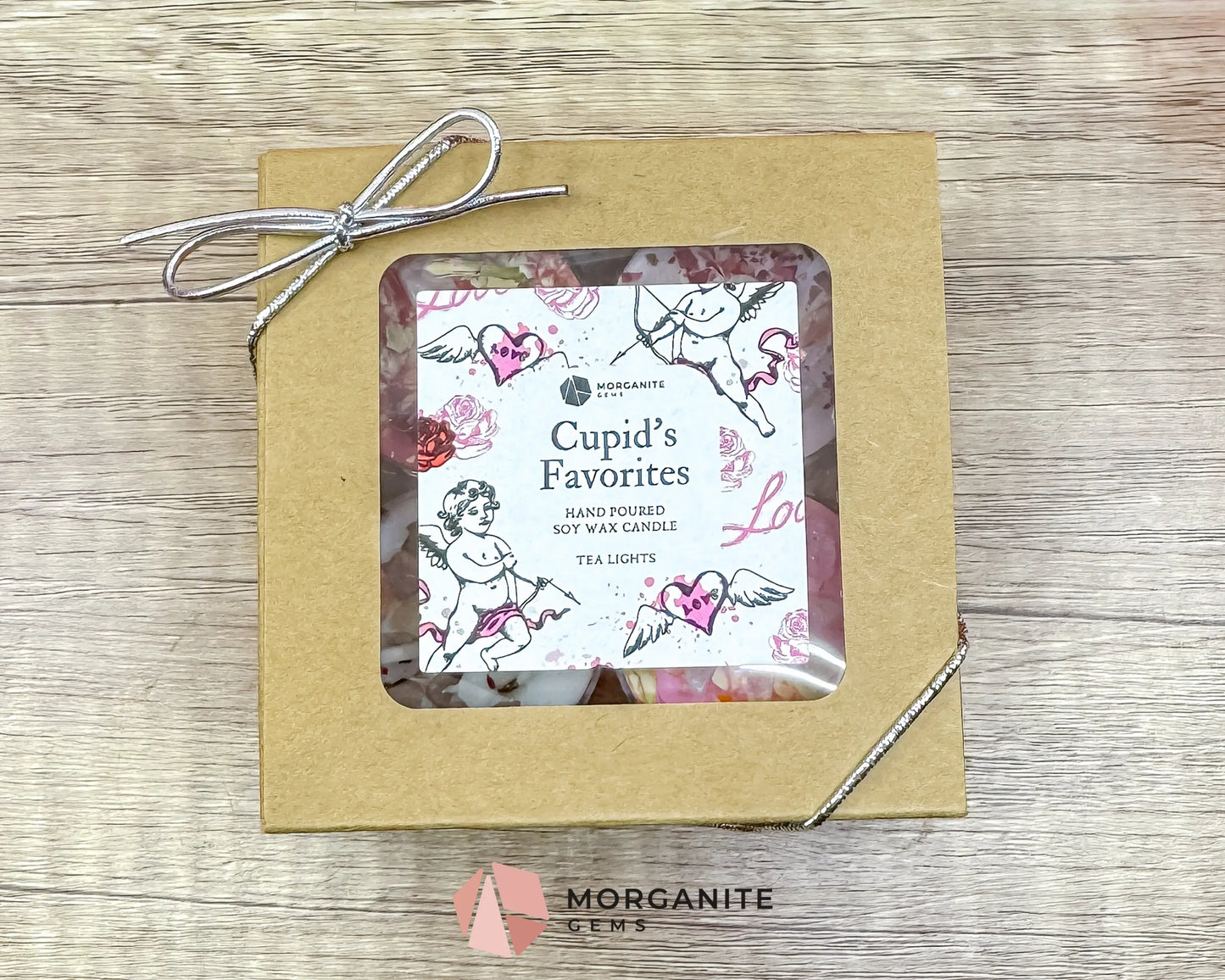 Cupid’s Favorites Tea Light Set | Flirty Valentine Soy Tea Lights | Pink & Red Gift Set - Container Candles
