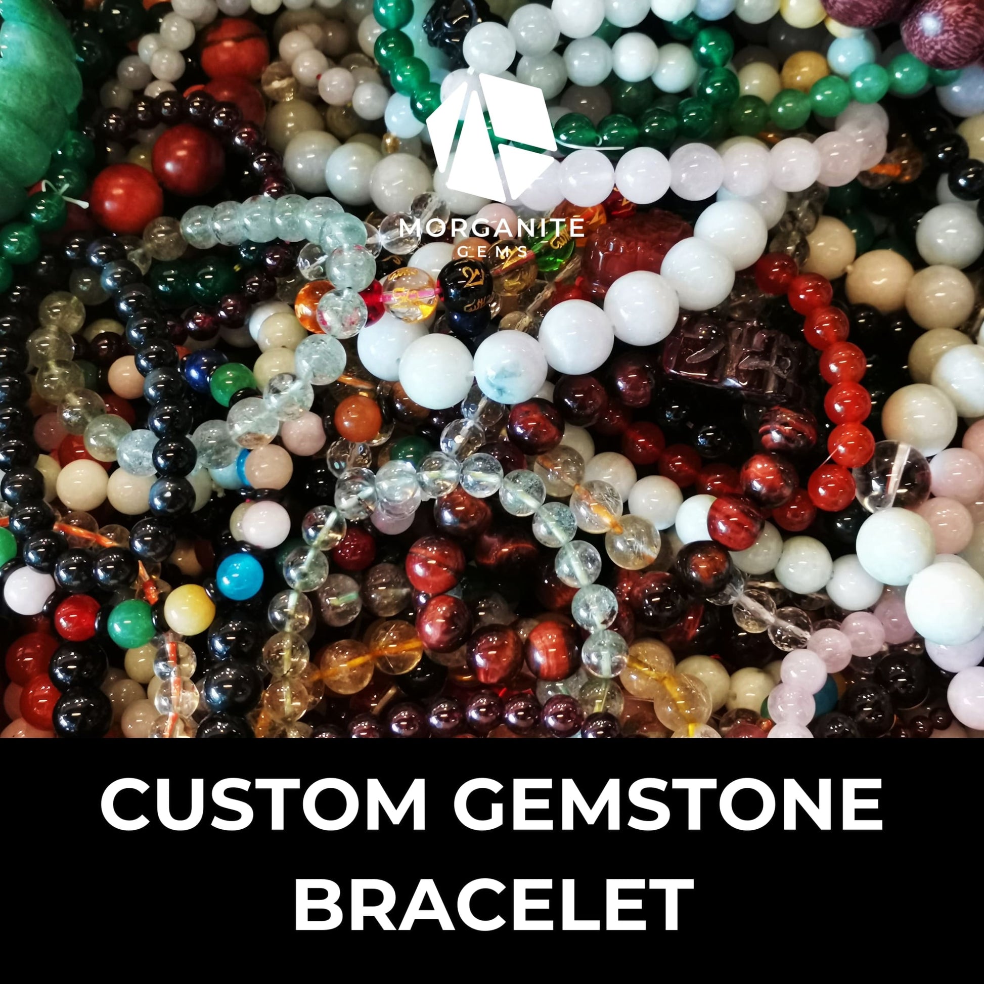 Custom Gemstone Bracelet, Choose your Stones, Personalized Crystal Bracelet, 6MM or 8MM Beaded Bracelet-Morganite Gems