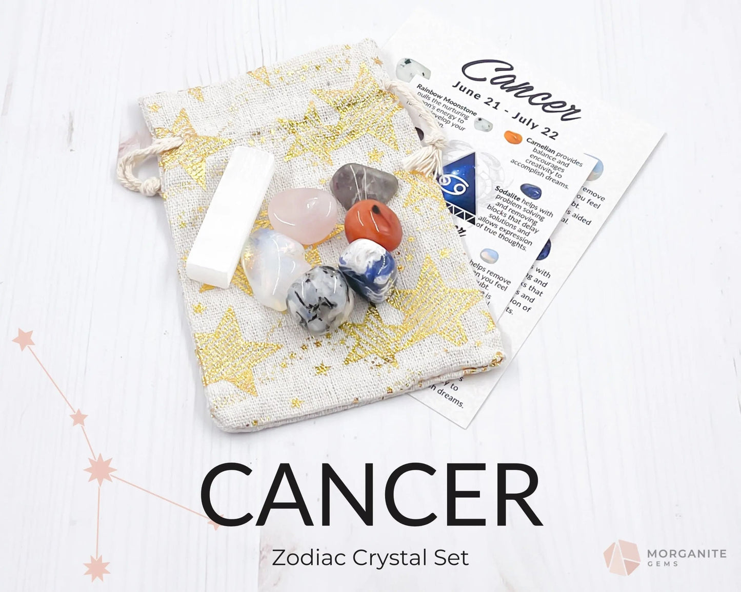 Cancer Crystal Kit-Morganite Gems