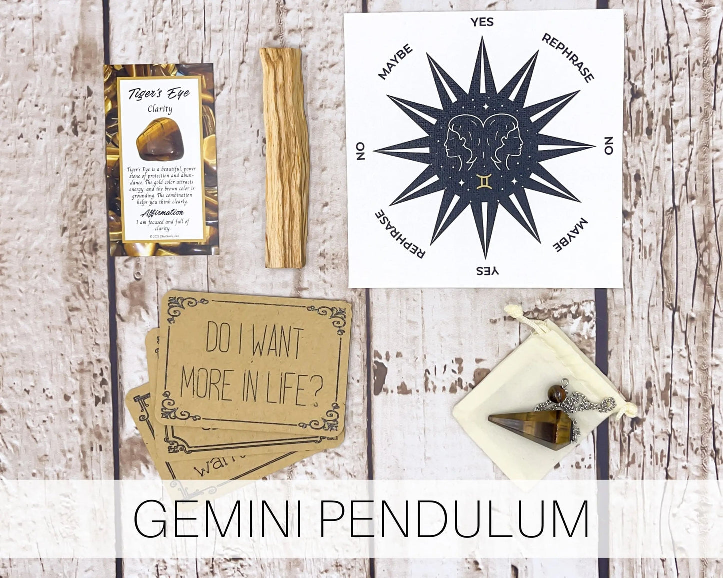 Gemini Pendulum Set-Morganite Gems