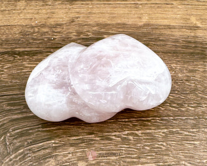 Double Heart Rose Quartz-Morganite Gems