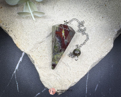 Dragon Blood Jasper Pendulum for Strength Vitality & Protection - Metaphysical Crystals