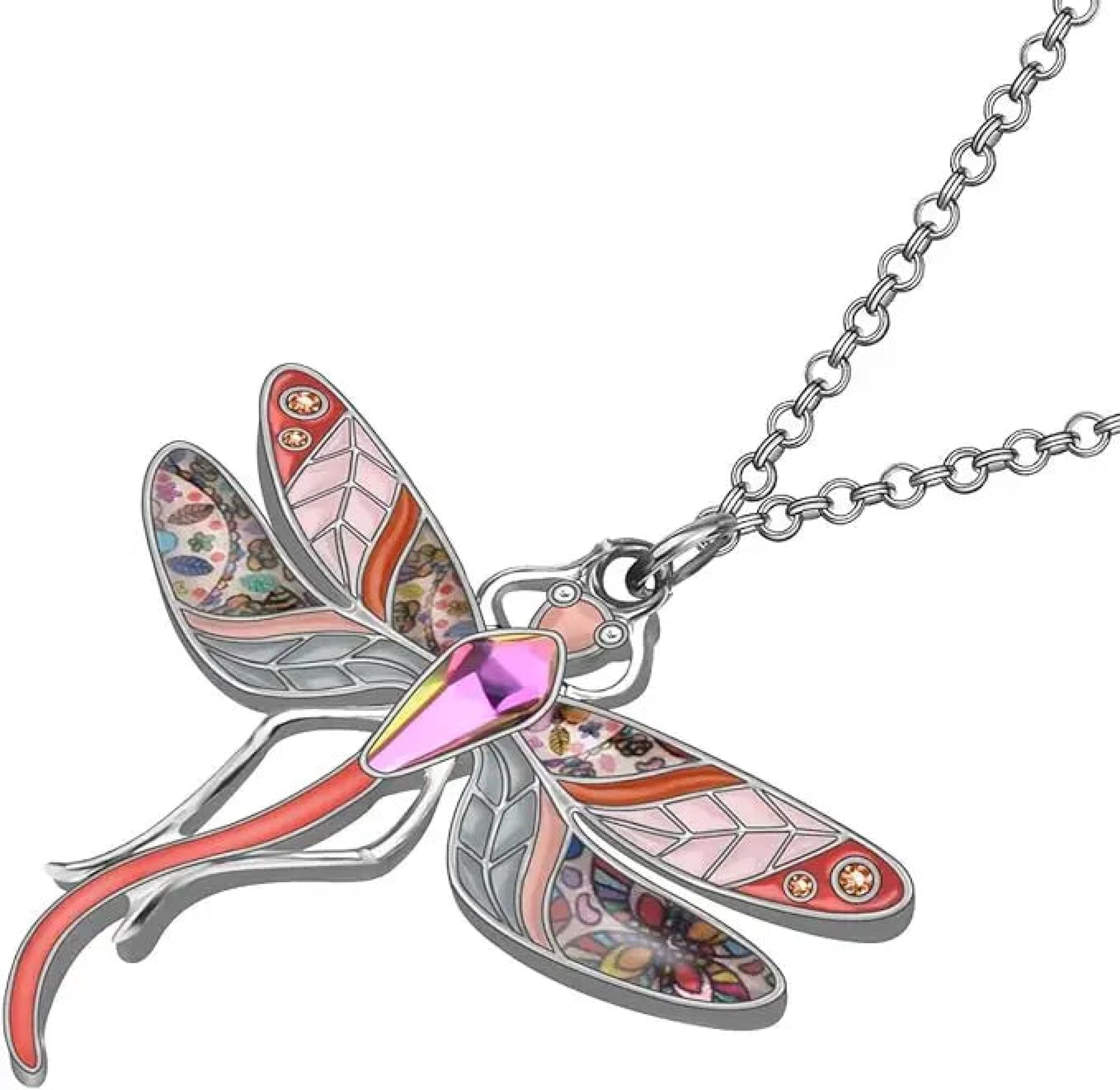 Dragonfly Necklace-Morganite Gems