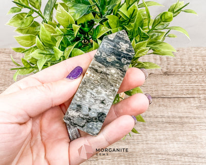 Druzy Ocean Jasper Towers – Polished Crystal Obelisk for Healing and Positive Energy-Morganite Gems