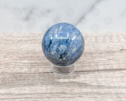 Dumortierite Blue Quartz Sphere – Polished Crystal Ball for Focus, Clarity, and Communication-Morganite Gems