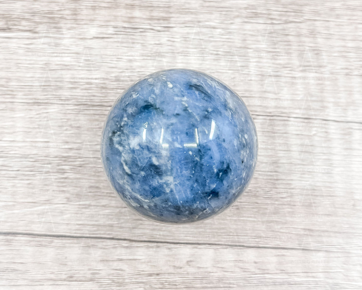 Dumortierite Blue Quartz Sphere – Polished Crystal Ball for Focus, Clarity, and Communication-Morganite Gems