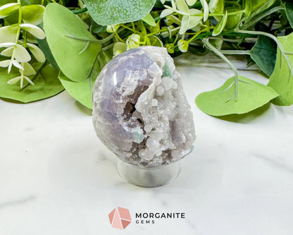 Grape Agate Sphere No. 3 (53mm) – Rare Purple & Green Botryoidal Chalcedony – High-Vibration Collector Specimen