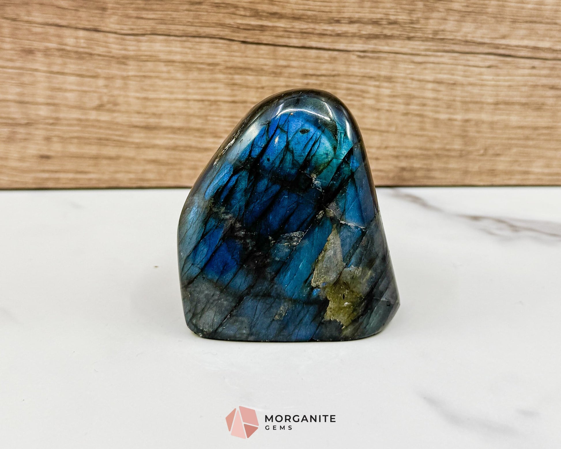 Electric Midnight Labradorite Freeform No. 6 – 6oz Polished Crystal for Intuition Magic & Aura Protection