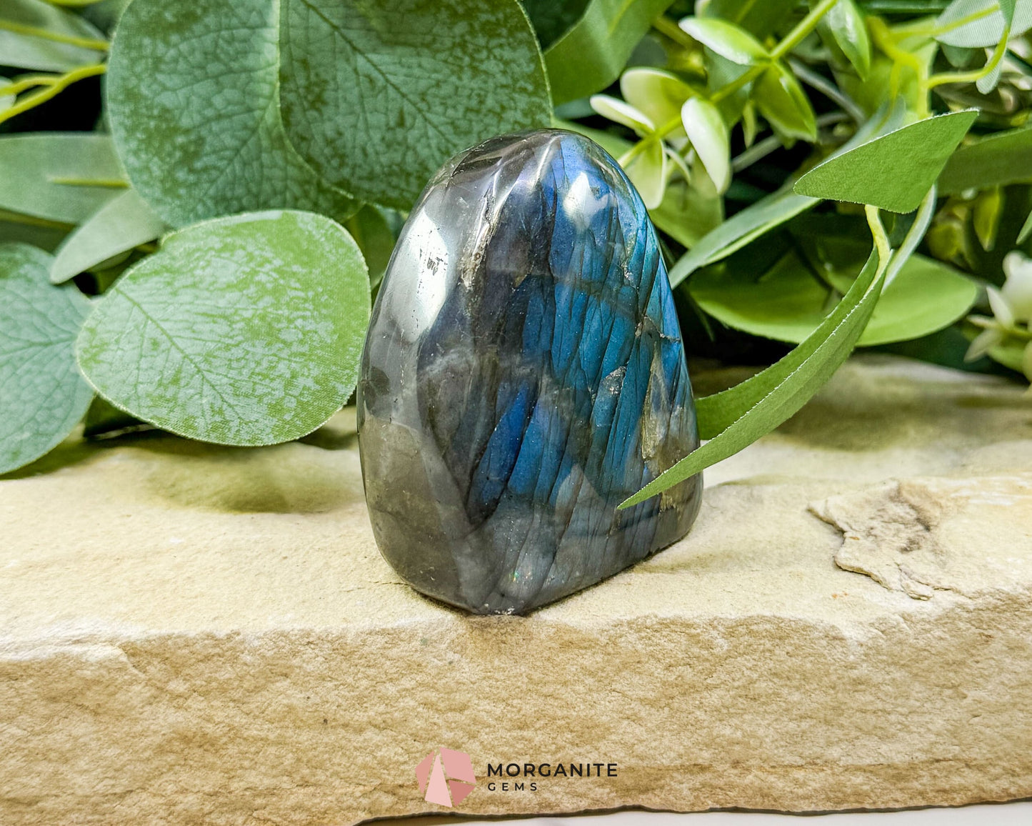Electric Midnight Labradorite Freeform No. 6 – 6oz Polished Crystal for Intuition Magic & Aura Protection