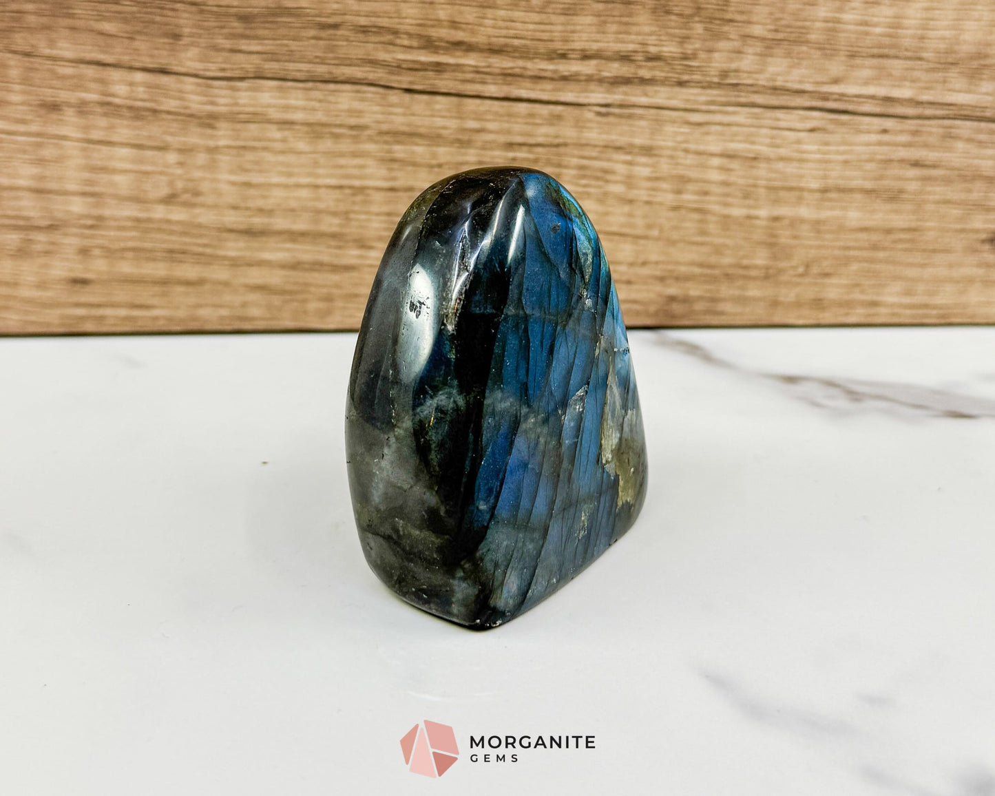 Electric Midnight Labradorite Freeform No. 6 – 6oz Polished Crystal for Intuition Magic & Aura Protection
