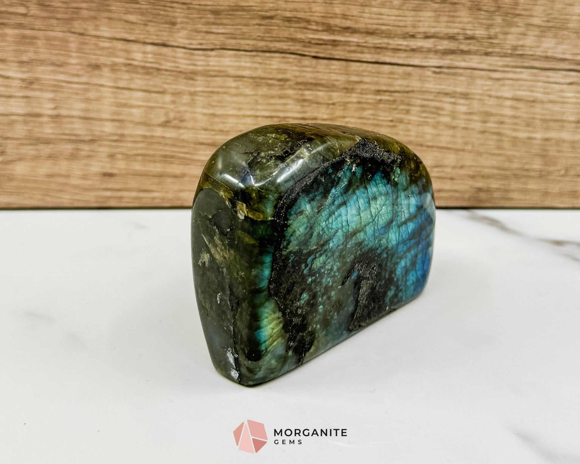 Electric Midnight Labradorite Freeform No. 8 – 10oz High‑Flash Crystal for Insight Transformation & Spiritual Power
