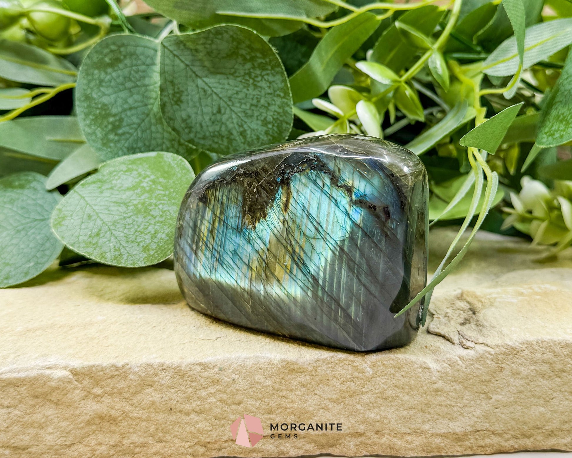 Electric Midnight Labradorite Freeform No. 8 – 10oz High‑Flash Crystal for Insight Transformation & Spiritual Power