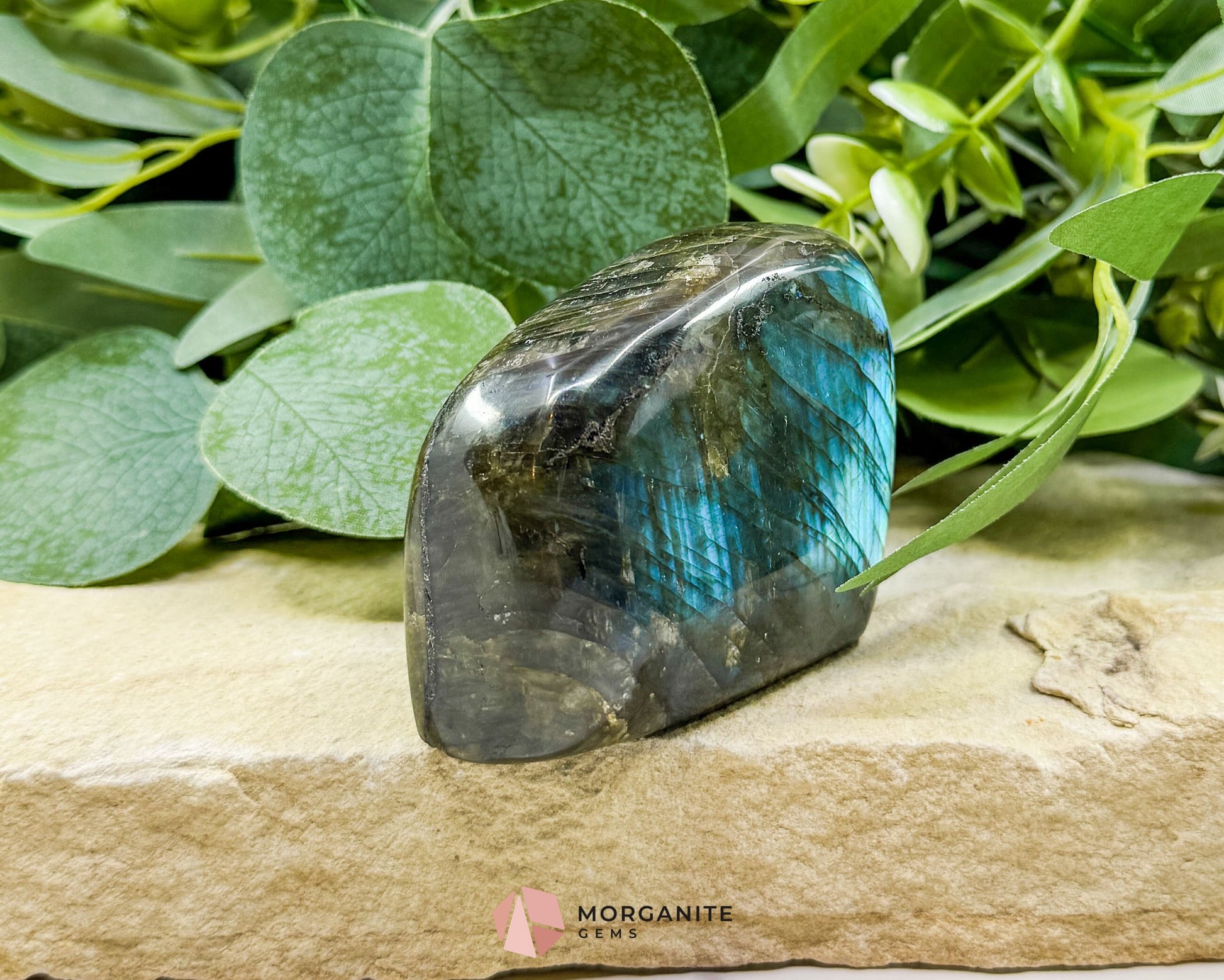 Electric Midnight Labradorite Freeform No. 8 – 10oz High‑Flash Crystal for Insight Transformation & Spiritual Power