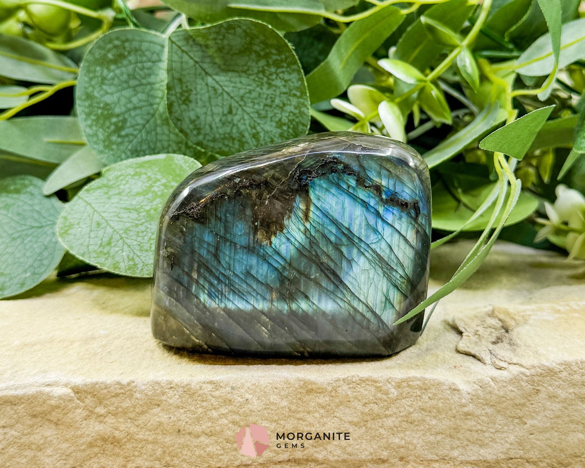 Electric Midnight Labradorite Freeform No. 8 – 10oz High‑Flash Crystal for Insight Transformation & Spiritual Power