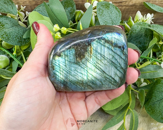 Electric Midnight Labradorite Freeform No. 8 – 10oz High‑Flash Crystal for Insight Transformation & Spiritual Power