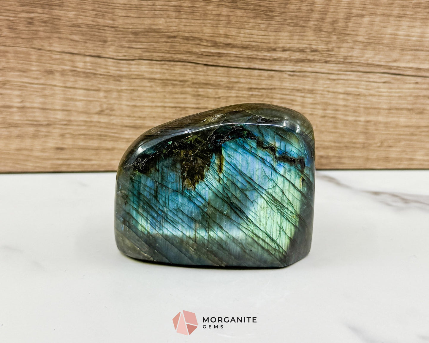 Electric Midnight Labradorite Freeform No. 8 – 10oz High‑Flash Crystal for Insight Transformation & Spiritual Power