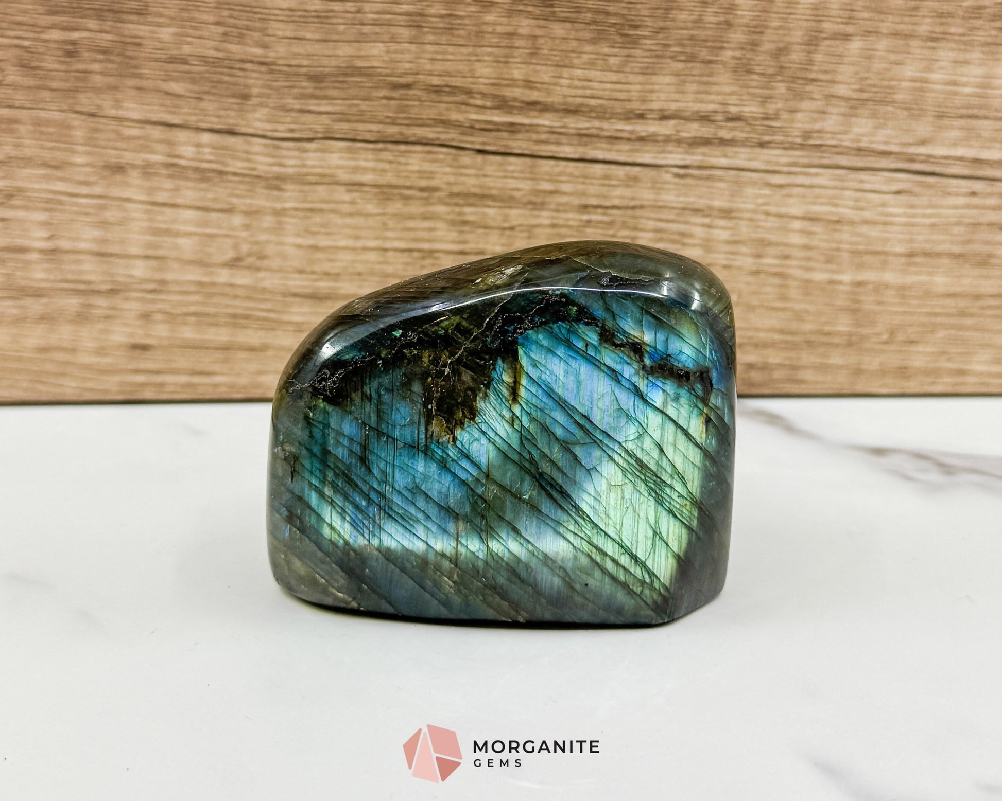 Electric Midnight Labradorite Freeform No. 8 – 10oz High‑Flash Crystal for Insight Transformation & Spiritual Power