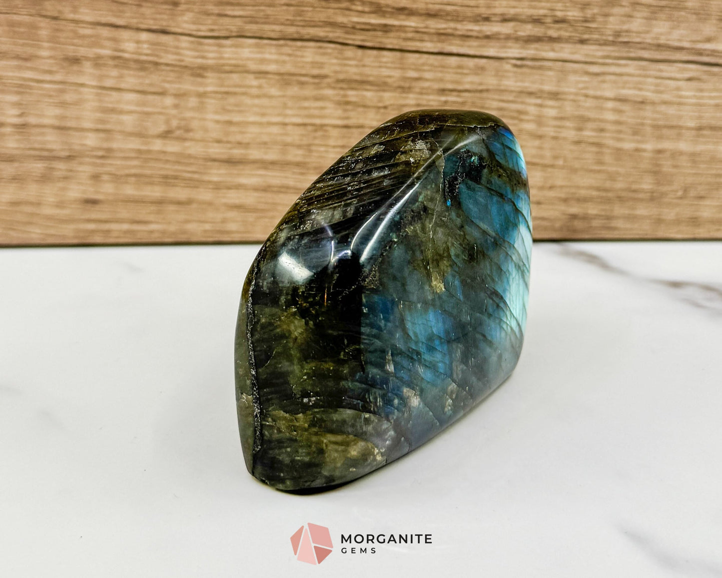 Electric Midnight Labradorite Freeform No. 8 – 10oz High‑Flash Crystal for Insight Transformation & Spiritual Power