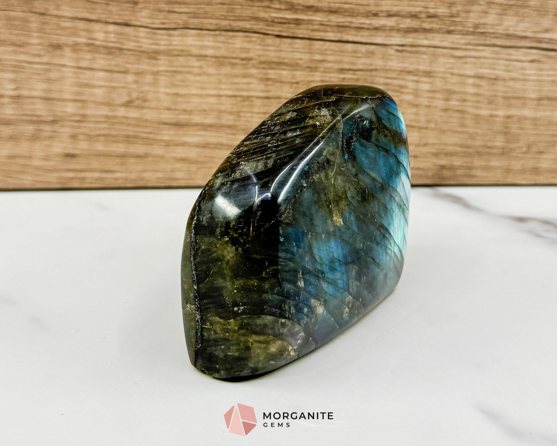 Electric Midnight Labradorite Freeform No. 8 – 10oz High‑Flash Crystal for Insight Transformation & Spiritual Power