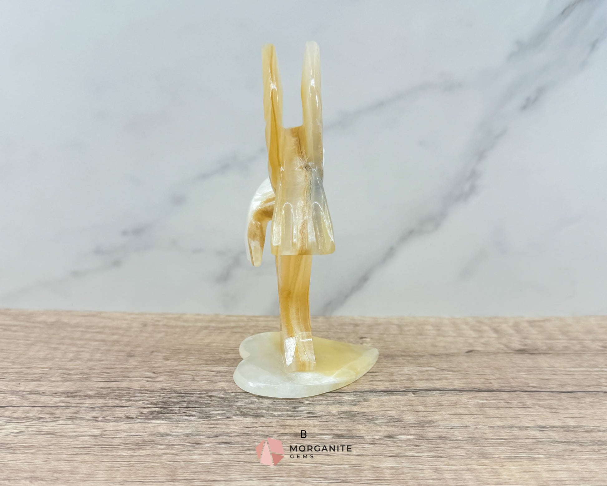 Elegant Onyx Dove Tree Sculpture – Symbol of Love and Serenity-Morganite Gems