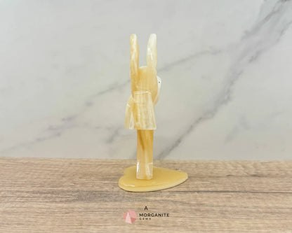 Elegant Onyx Dove Tree Sculpture – Symbol of Love and Serenity-Morganite Gems