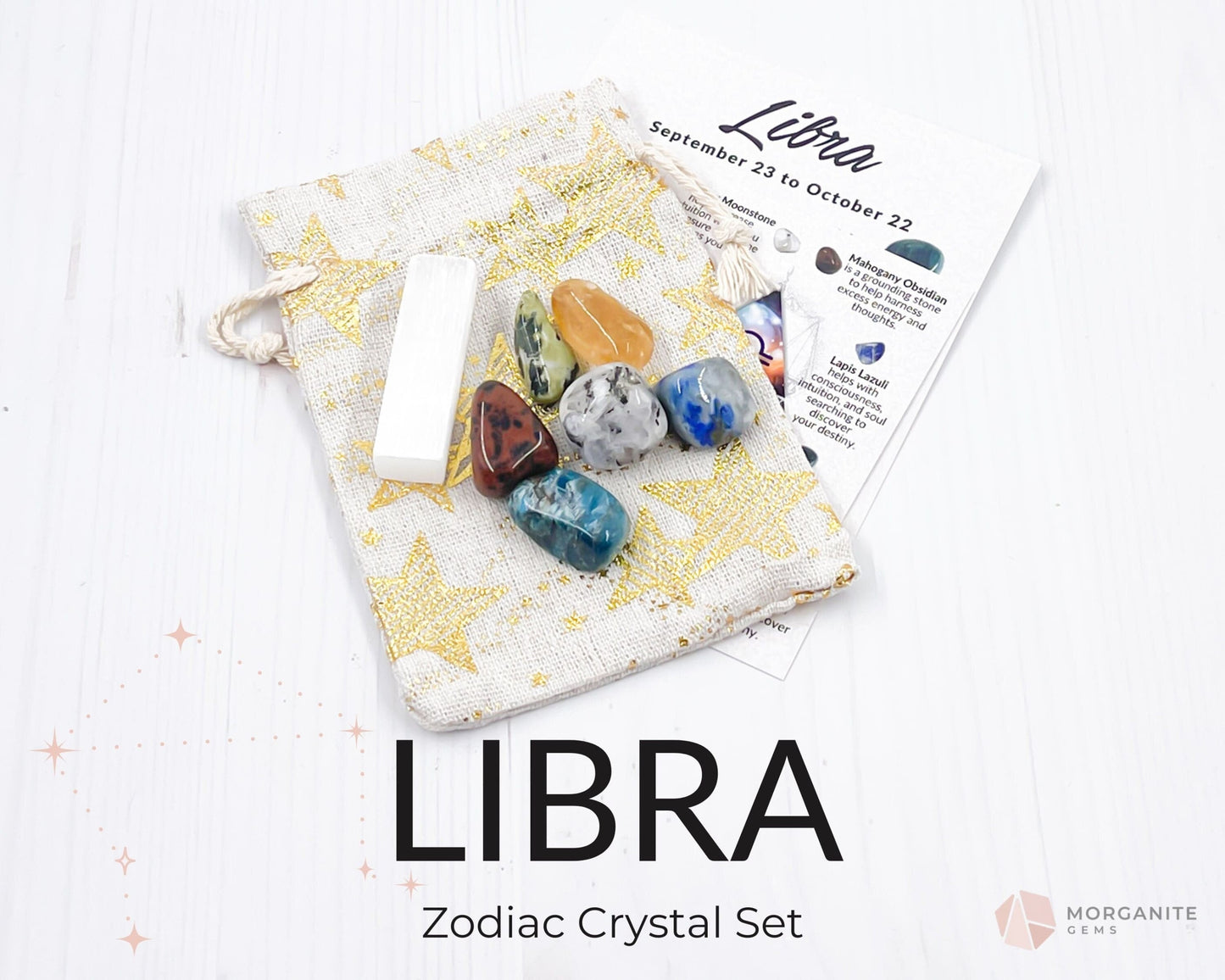 Libra Crystal Set-Morganite Gems