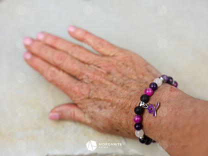 Epilepsy Support Bracelet-Morganite Gems