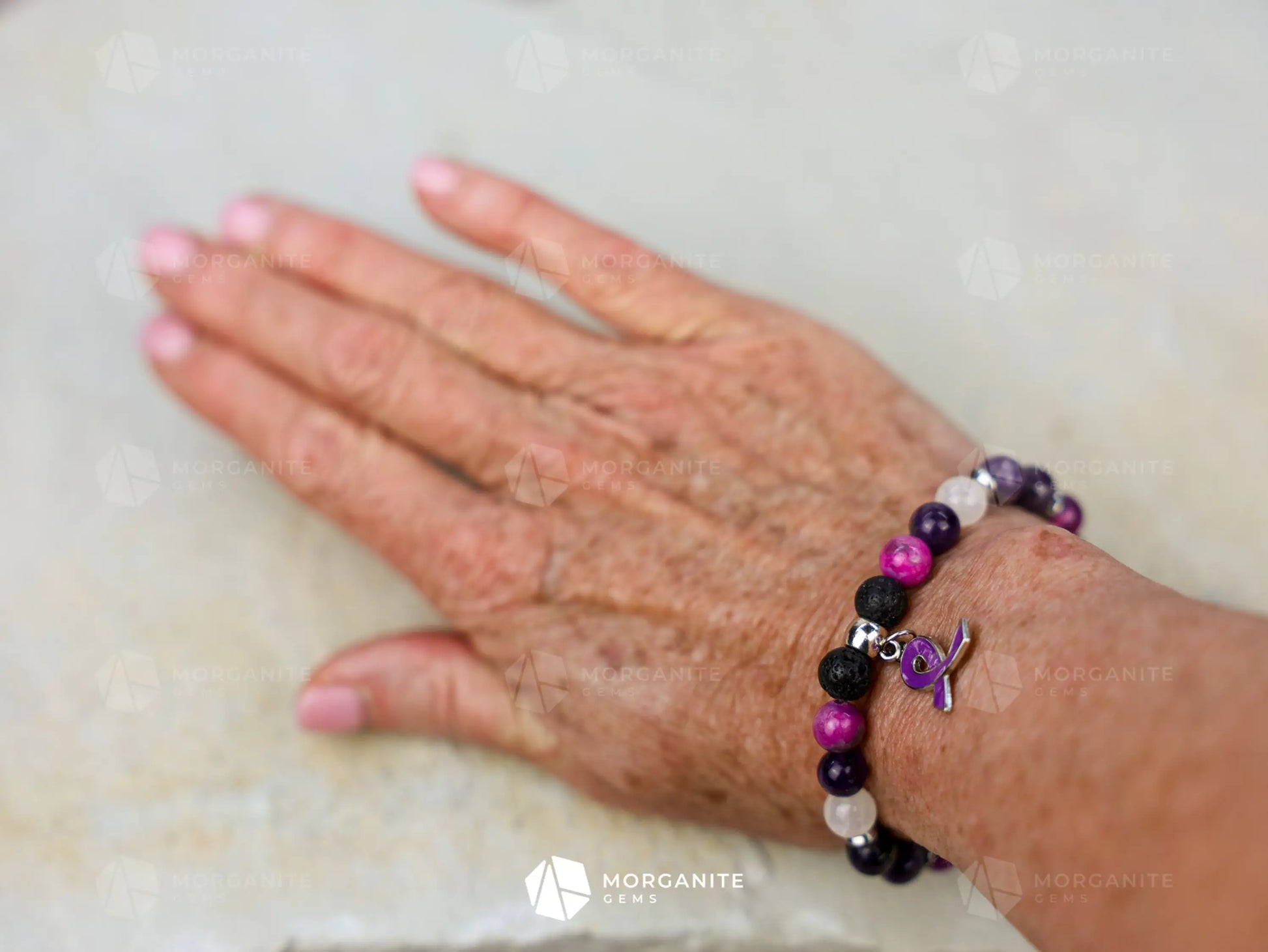 Epilepsy Support Bracelet-Morganite Gems