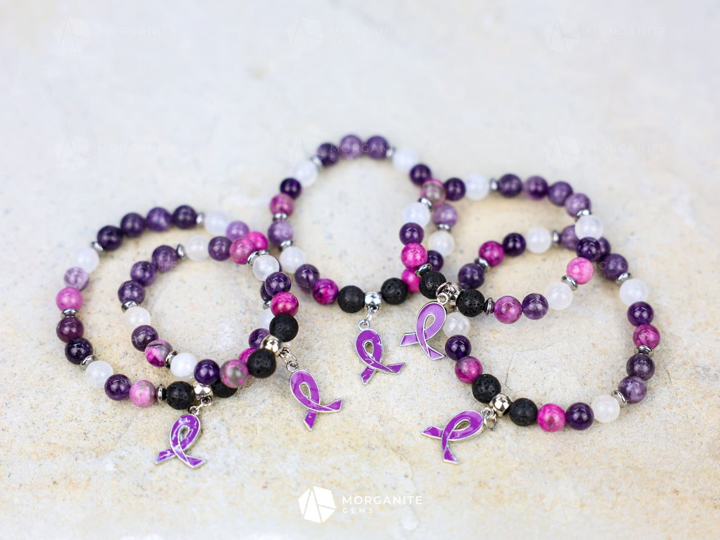 Epilepsy Support Bracelet-Morganite Gems