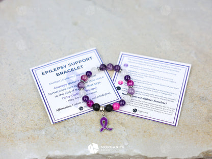 Epilepsy Support Bracelet-Morganite Gems