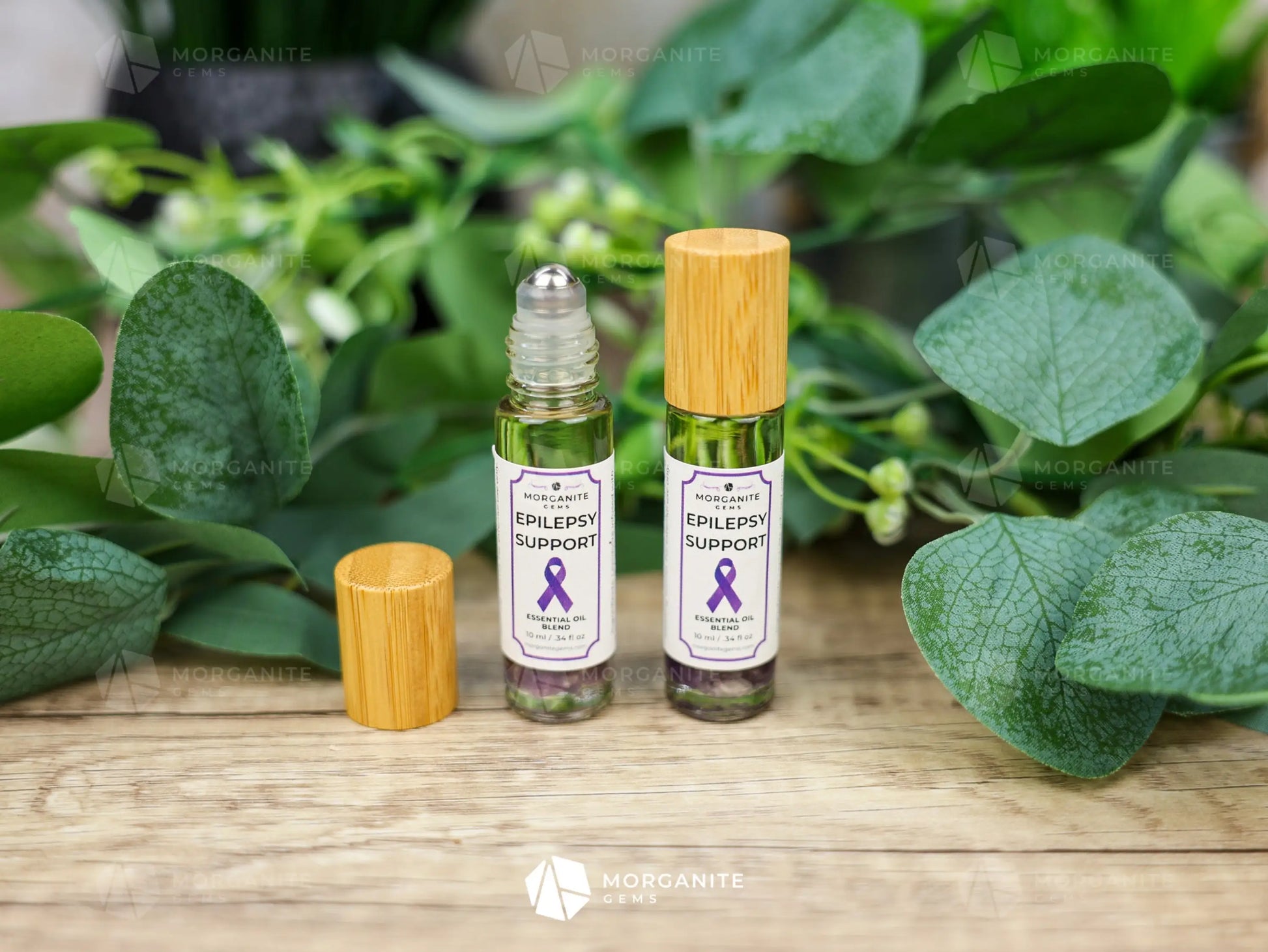 Epilepsy Support Roll On Essential Oil Blend-Morganite Gems