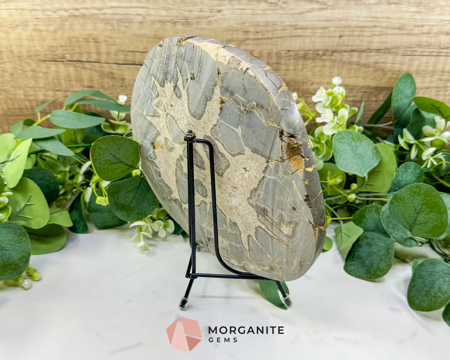 Extra-Thick Utah Septarian ’Dragon Stone’ Slice No. 4 (3.61lbs) – 8.5’’ Polished Local Specimen for Grounding &