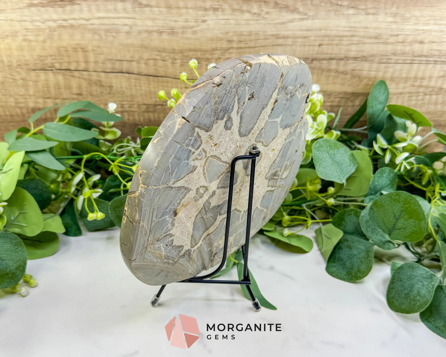Extra-Thick Utah Septarian ’Dragon Stone’ Slice No. 4 (3.61lbs) – 8.5’’ Polished Local Specimen for Grounding &