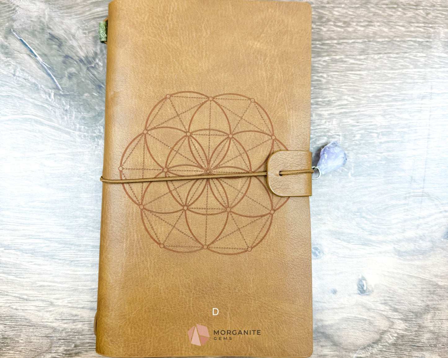 Faux Leather Notebook Journal-Morganite Gems