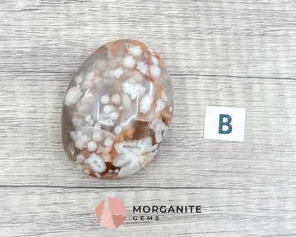 Flower Agate Palm Stone – Crystal for Growth, Transformation, and Emotional Healing-Morganite Gems