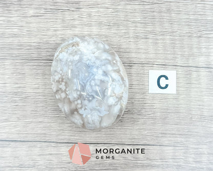 Flower Agate Palm Stone – Crystal for Growth, Transformation, and Emotional Healing-Morganite Gems