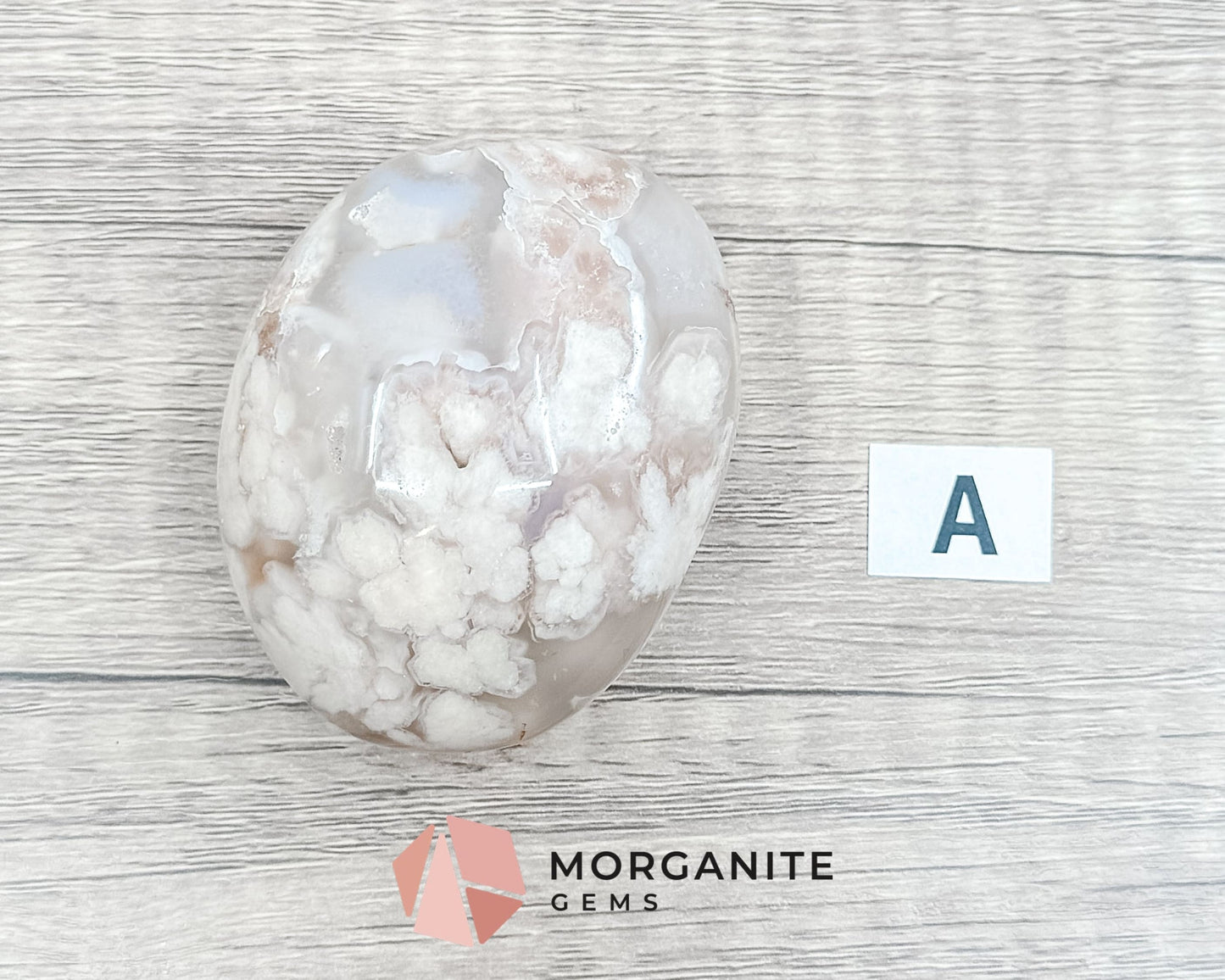 Flower Agate Palm Stone – Crystal for Growth, Transformation, and Emotional Healing-Morganite Gems