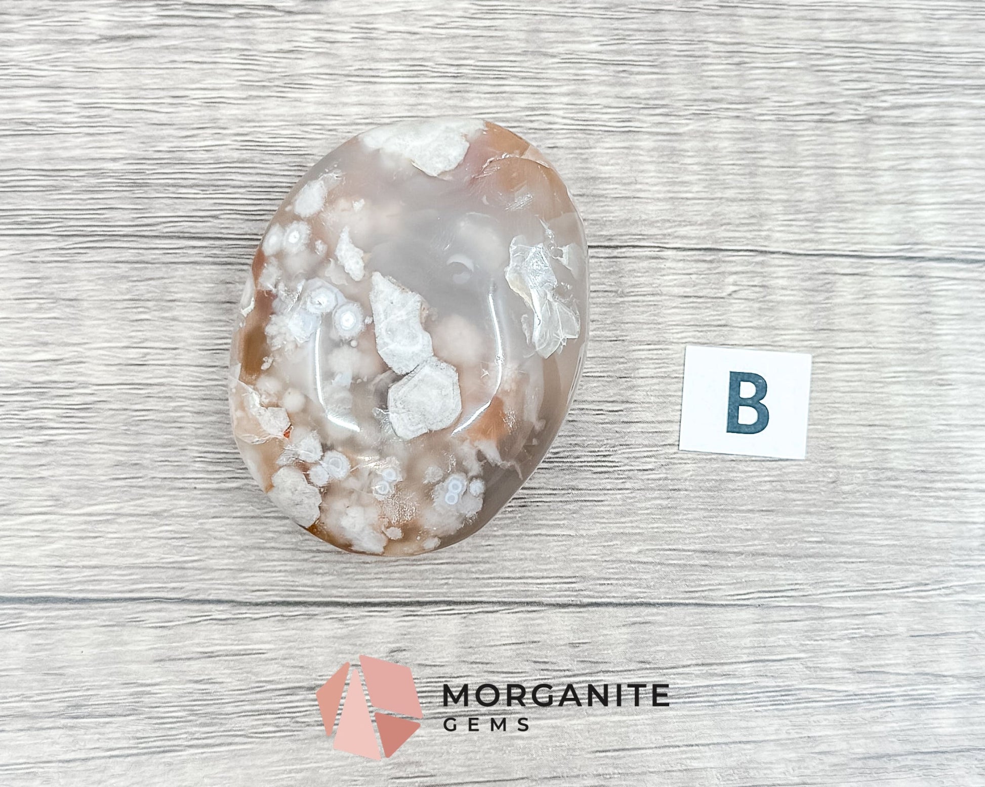 Flower Agate Palm Stone – Crystal for Growth, Transformation, and Emotional Healing-Morganite Gems