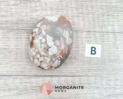 Flower Agate Palm Stone – Crystal for Growth, Transformation, and Emotional Healing-Morganite Gems